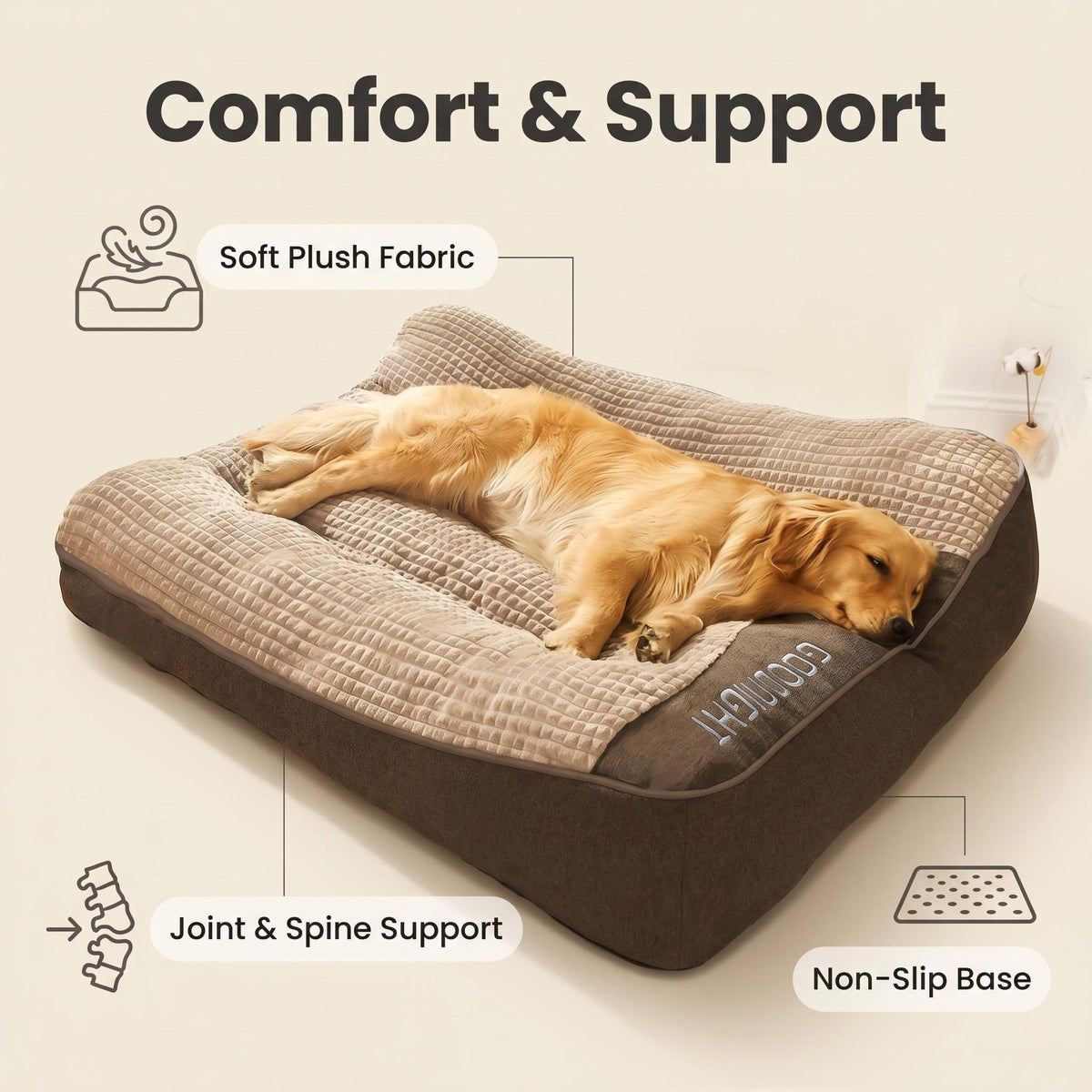 Dog bed sleeping pad is washable