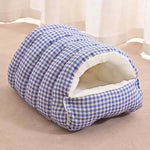 Convertible Flannel Pet Cave Bed