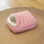 Convertible Flannel Pet Cave Bed