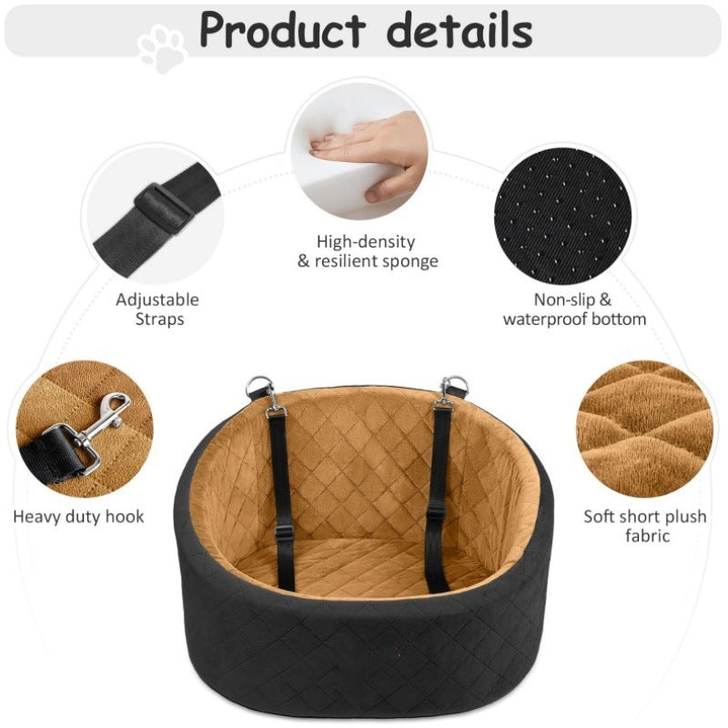 Car dog bed, small dog crate, portable pet carrier for cars