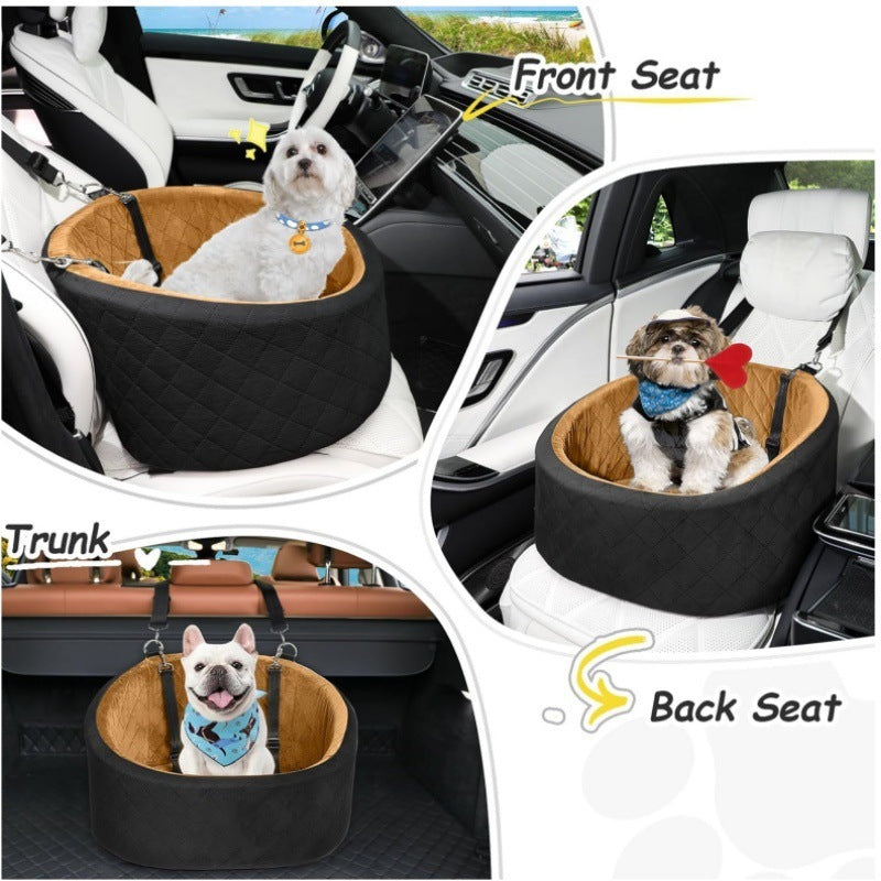 Car dog bed, small dog crate, portable pet carrier for cars