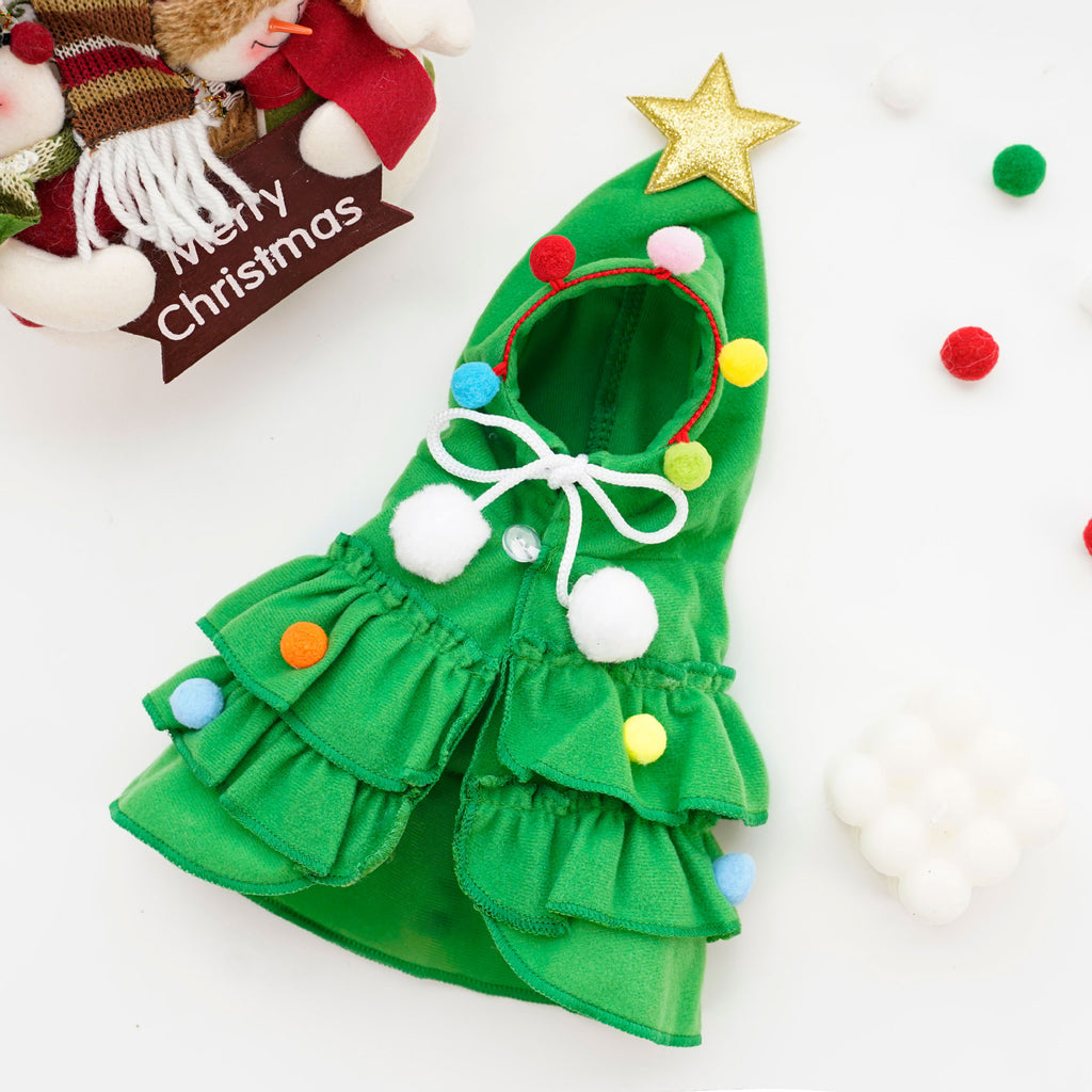 Christmas Tree Design Warm Pet Cloak Cape